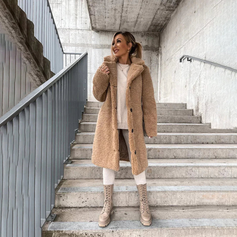 Manteau en peluche stylé et confortable pour l’hiver