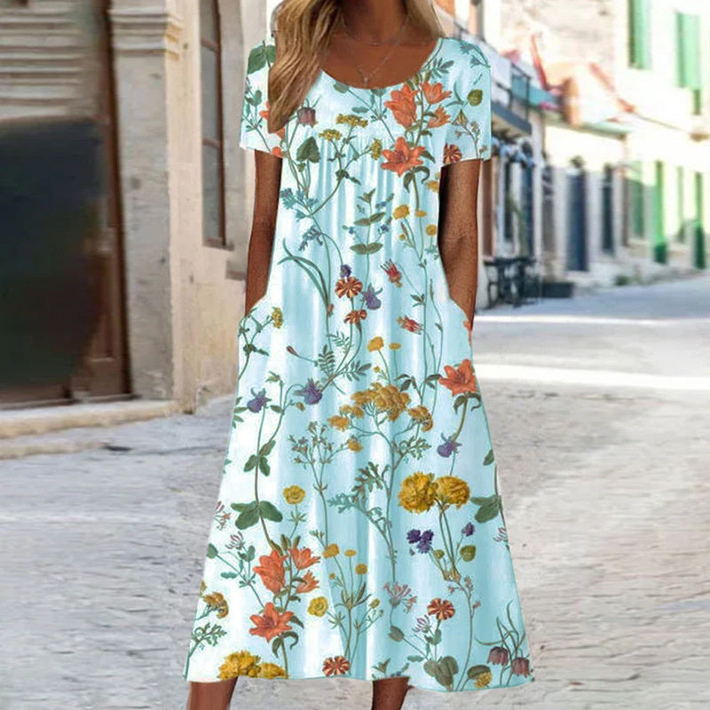 Robe Fleurie avec Couverture du Ventre