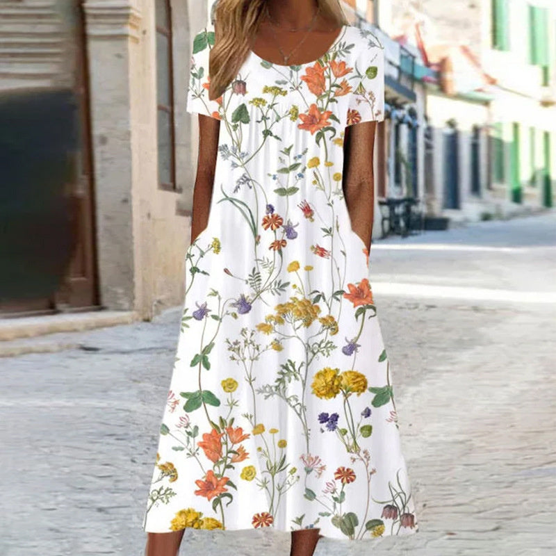 Robe Fleurie avec Couverture du Ventre