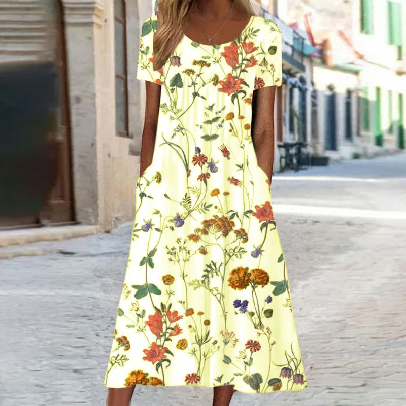 Robe Fleurie avec Couverture du Ventre