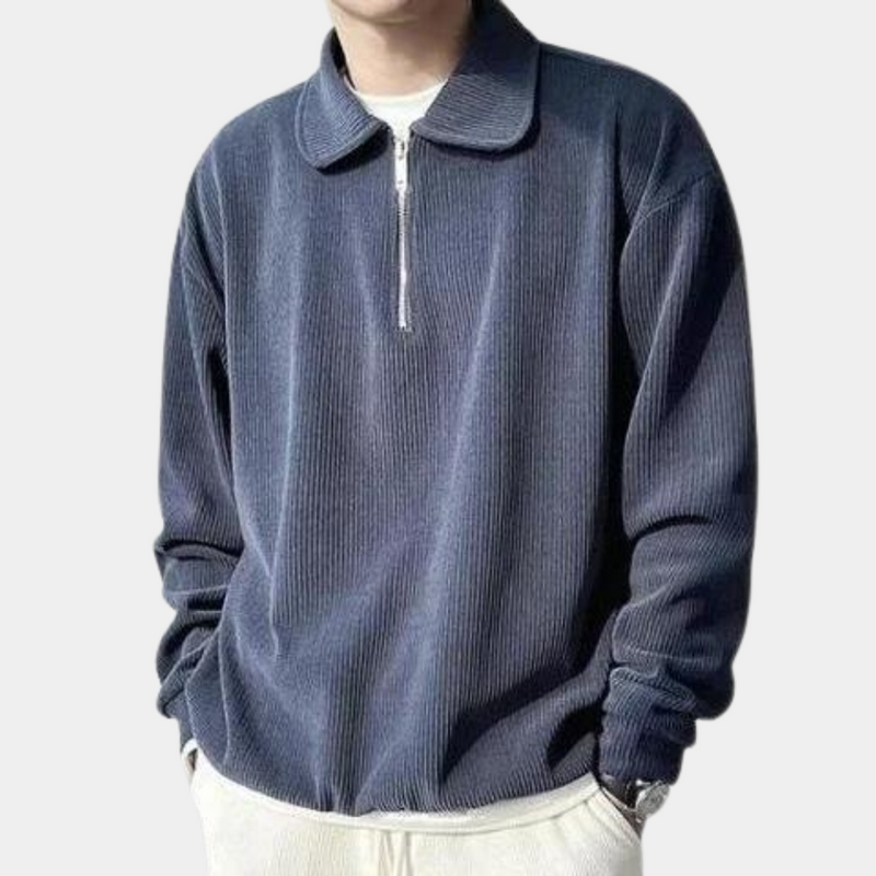 Pull demi-zippé confortable et élégant pour hommes