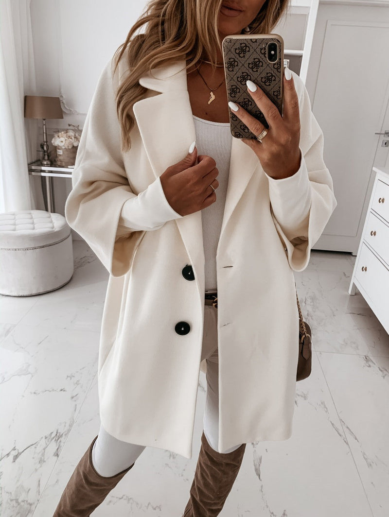 Manteau élégant à manches trois-quarts Chic et confortable pour toutes les occasions