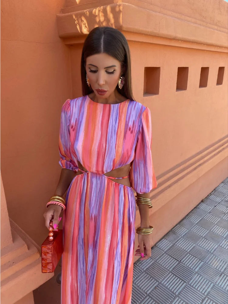 Robe Élegante Dos Nu pour Femmes