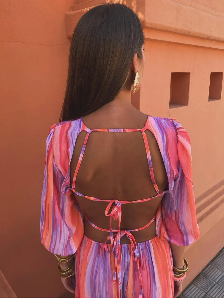 Robe Élegante Dos Nu pour Femmes