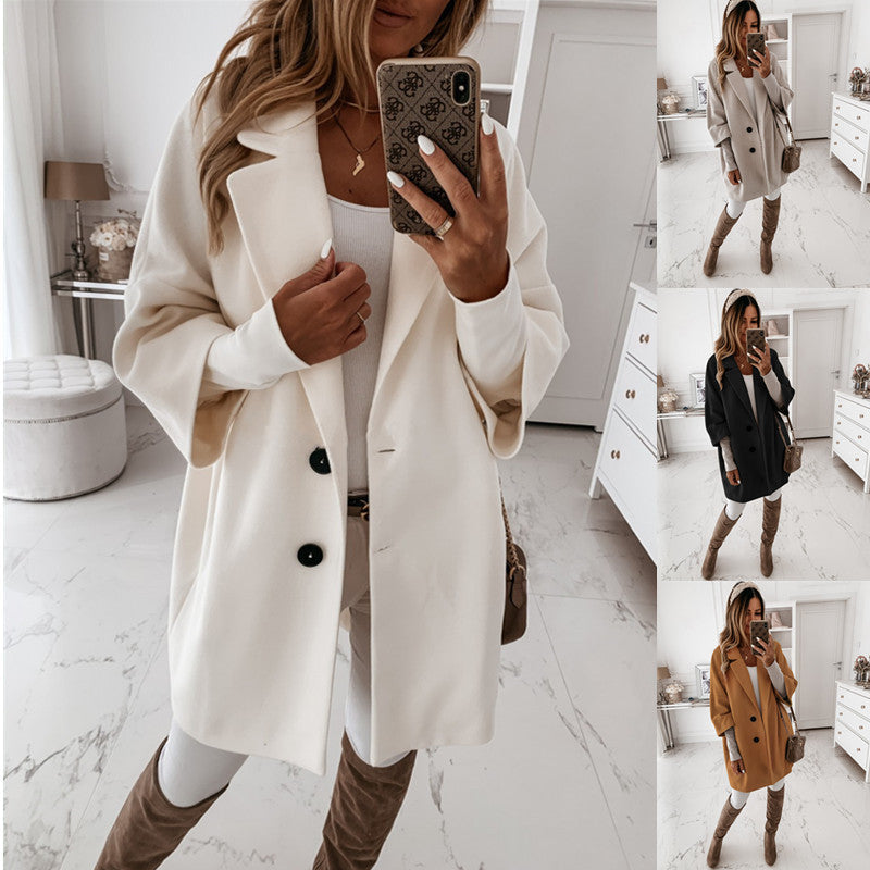 Manteau élégant à manches trois-quarts Chic et confortable pour toutes les occasions