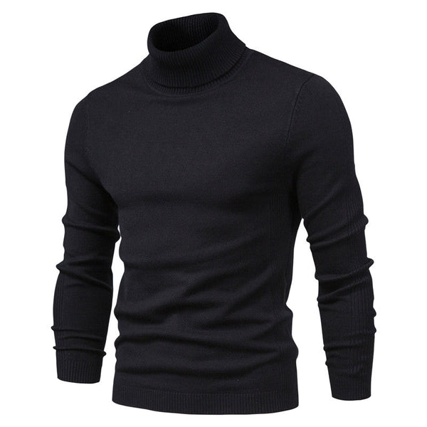 Pull en coton à col roulé pour hommes