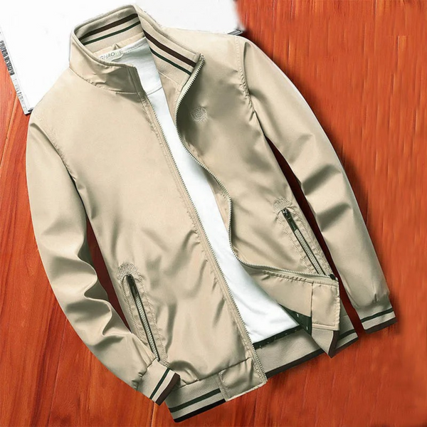 Blouson bomber élégant et pratique avec col montant et poches zippées