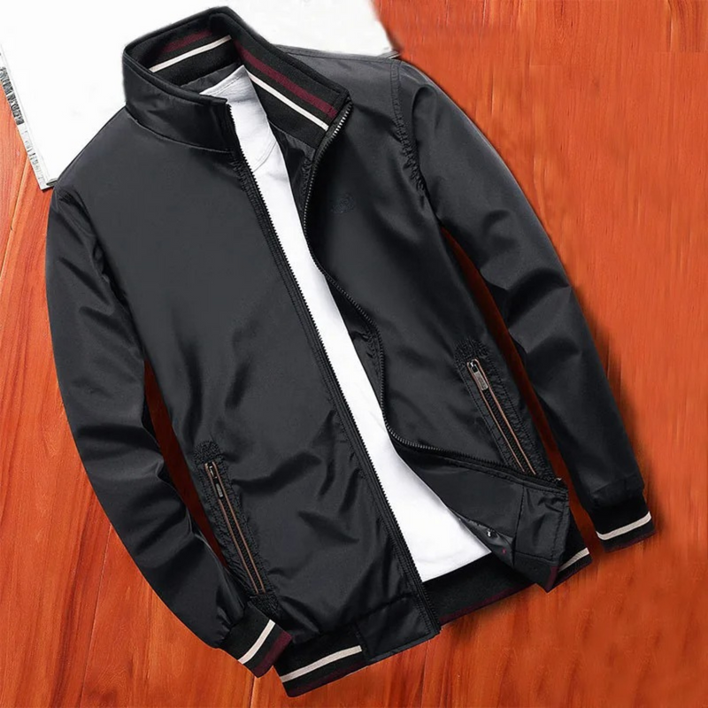 Blouson bomber élégant et pratique avec col montant et poches zippées