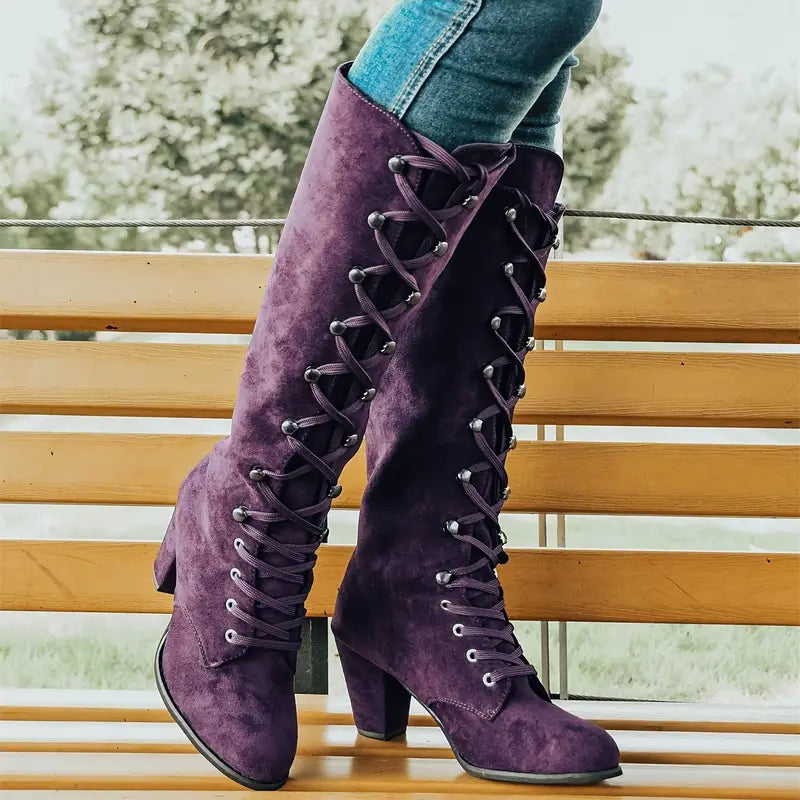 Bottes élégantes avec talon bloc robuste pour un style et un confort au quotidien