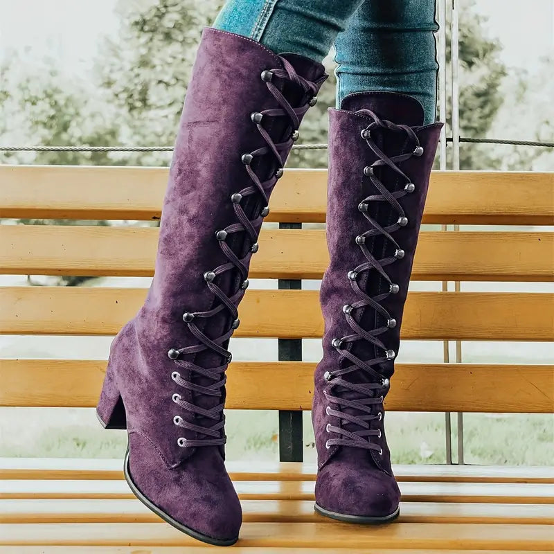 Bottes élégantes avec talon bloc robuste pour un style et un confort au quotidien