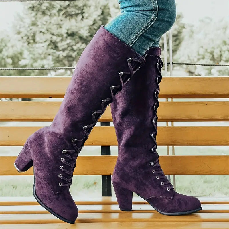 Bottes élégantes avec talon bloc robuste pour un style et un confort au quotidien