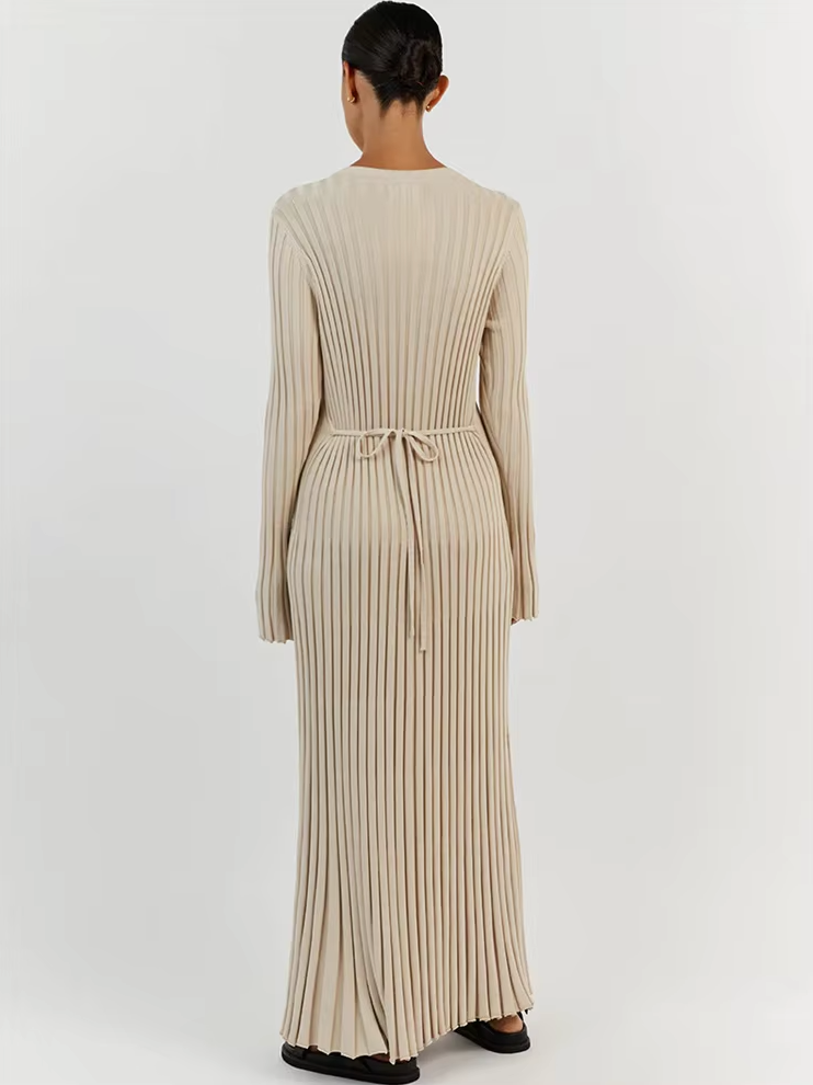 Robe Longue en Maille Luxe Élégante et Confortable