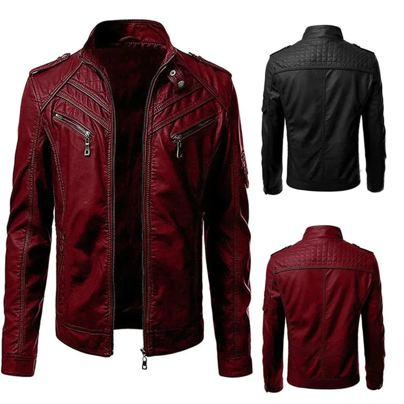 Veste en cuir luxueuse pour hommes