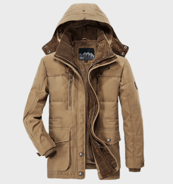 Veste d'hiver épaisse avec capuche pour homme