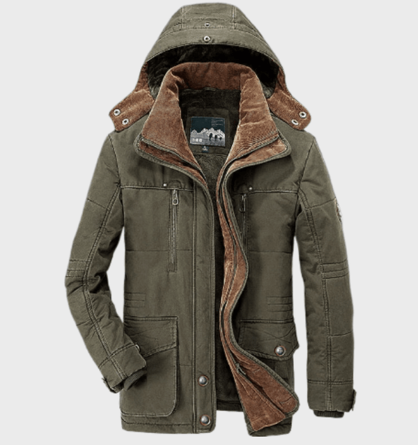 Veste d'hiver épaisse avec capuche pour homme