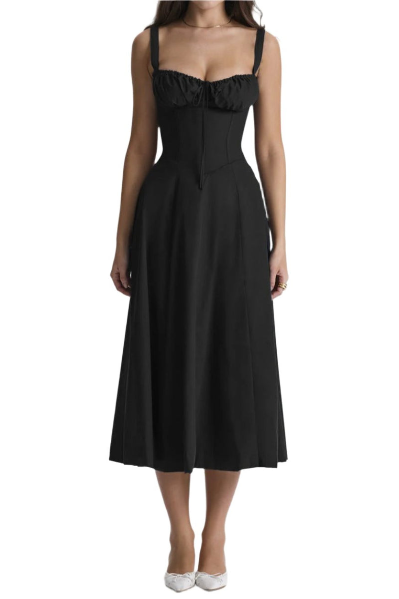 Robe élégante à taille marquée pour un look chic et intemporel
