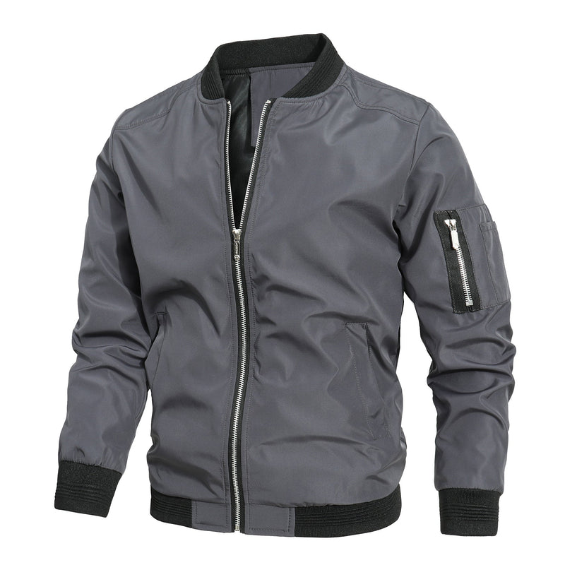 Blouson bomber en nylon moderne et polyvalent