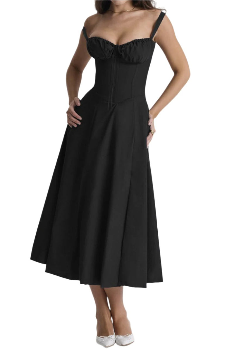 Robe élégante à taille marquée pour un look chic et intemporel
