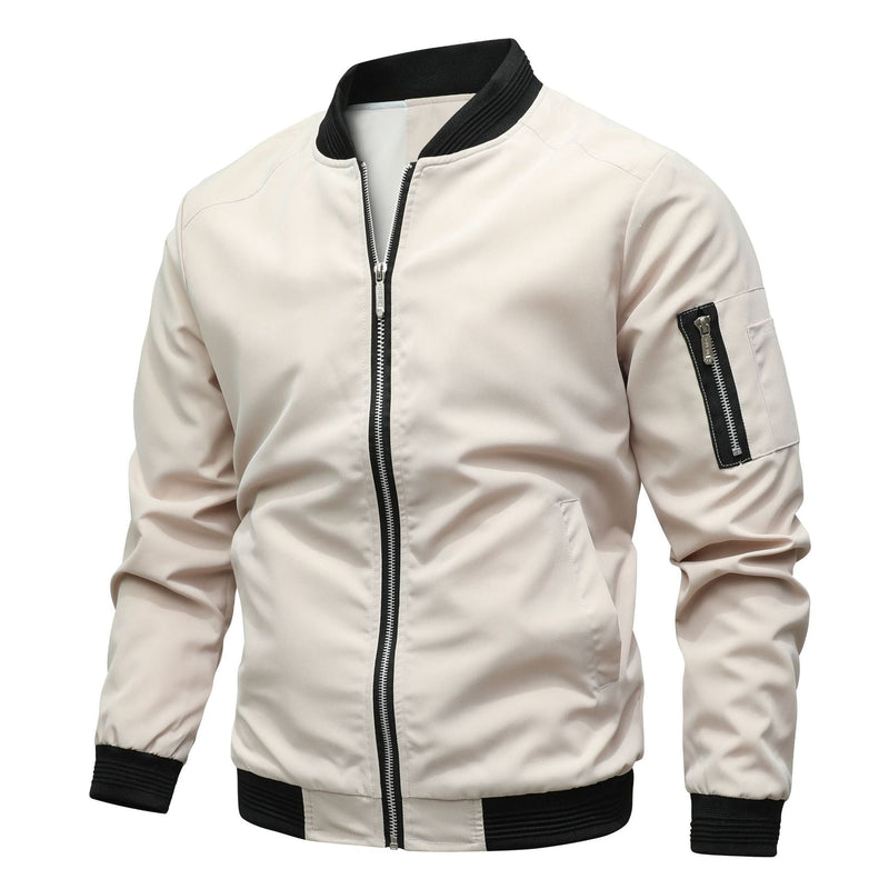 Blouson bomber en nylon moderne et polyvalent