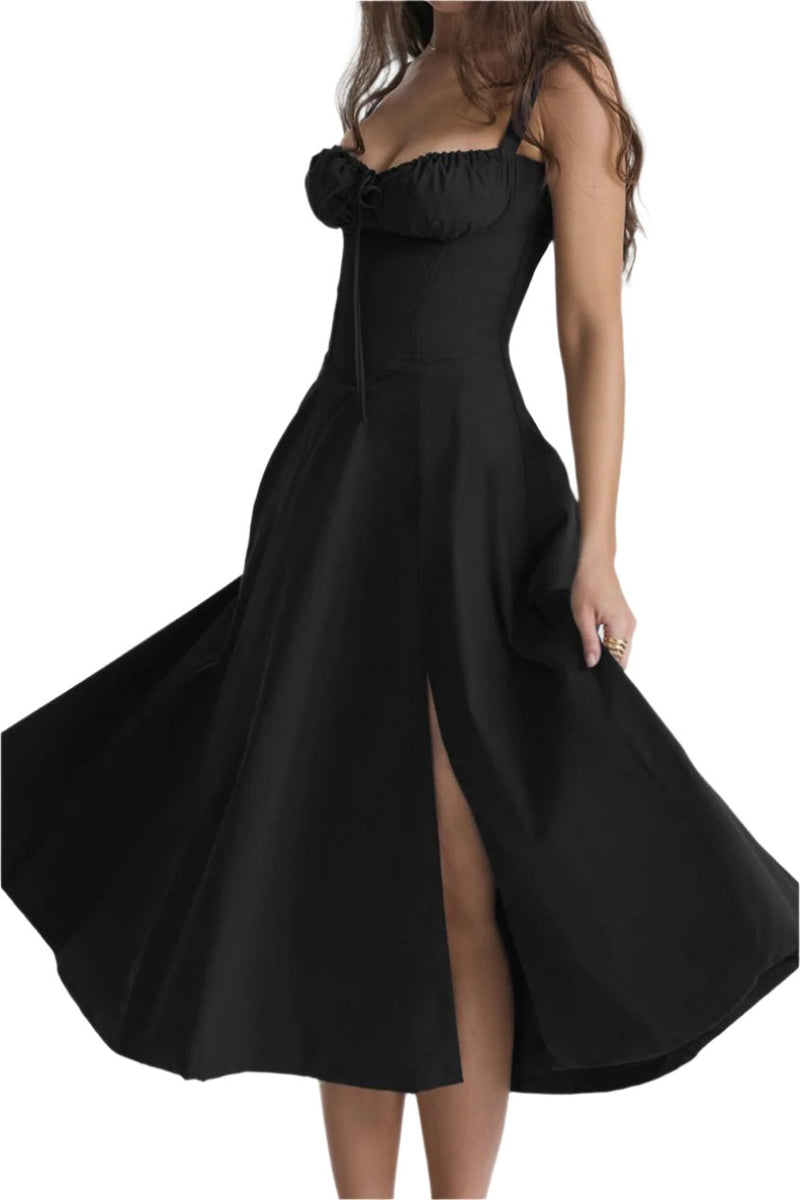 Robe élégante à taille marquée pour un look chic et intemporel