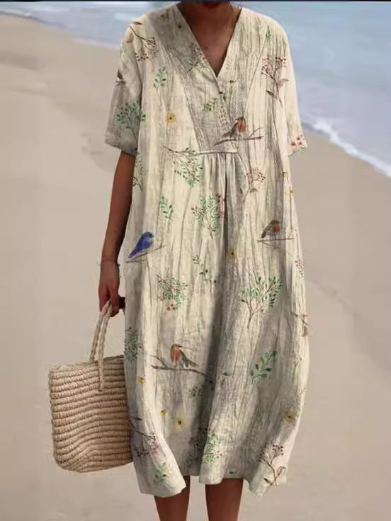 Robe Fleurie Colorée pour Femme