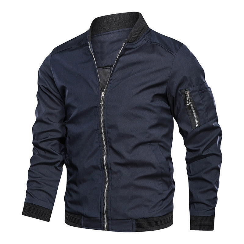 Blouson bomber en nylon moderne et polyvalent