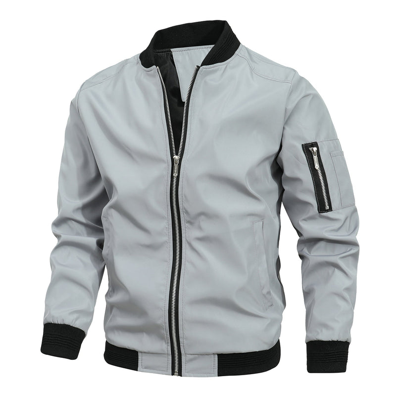 Blouson bomber en nylon moderne et polyvalent