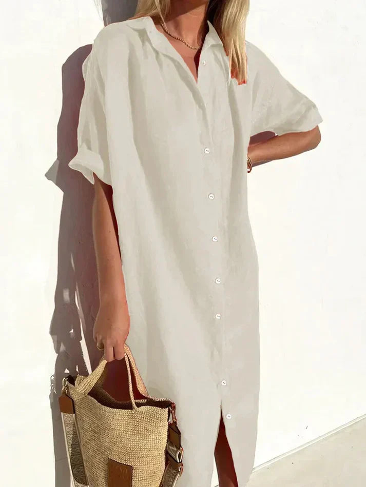 Robe de Plage Décontractée avec Boutons