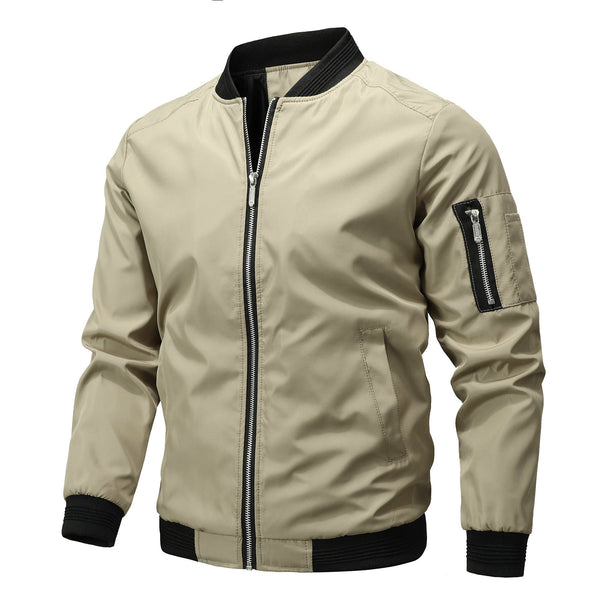 Blouson bomber en nylon moderne et polyvalent