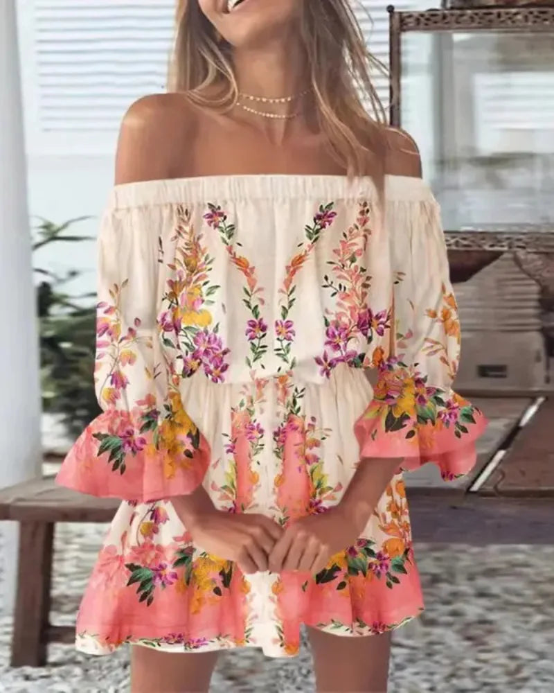 Robe Imprimée Sexy Décolletée