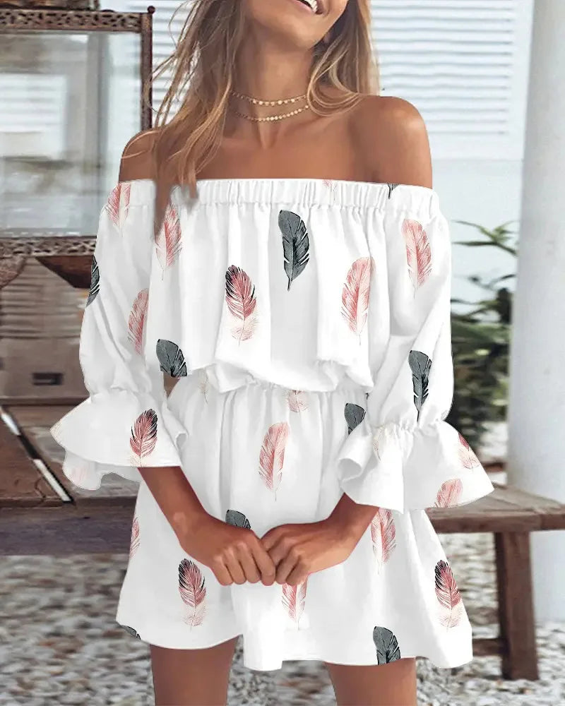 Robe Imprimée Sexy Décolletée
