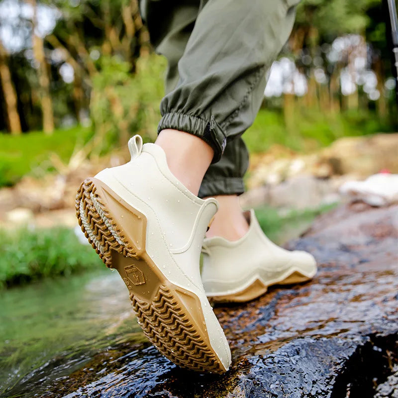 Bottes de pluie anti-dérapantes étanches pour hommes – Parfaites pour tous les temps