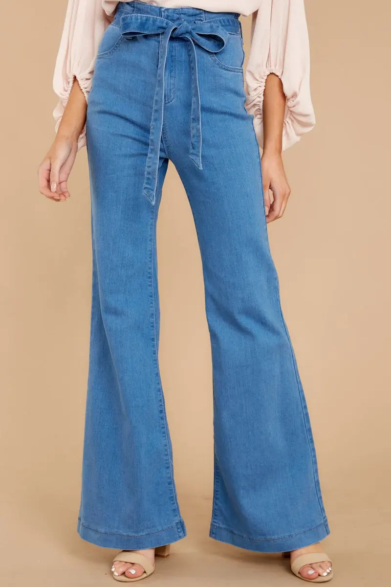 Jeans Évasés Raffinés pour Femmes