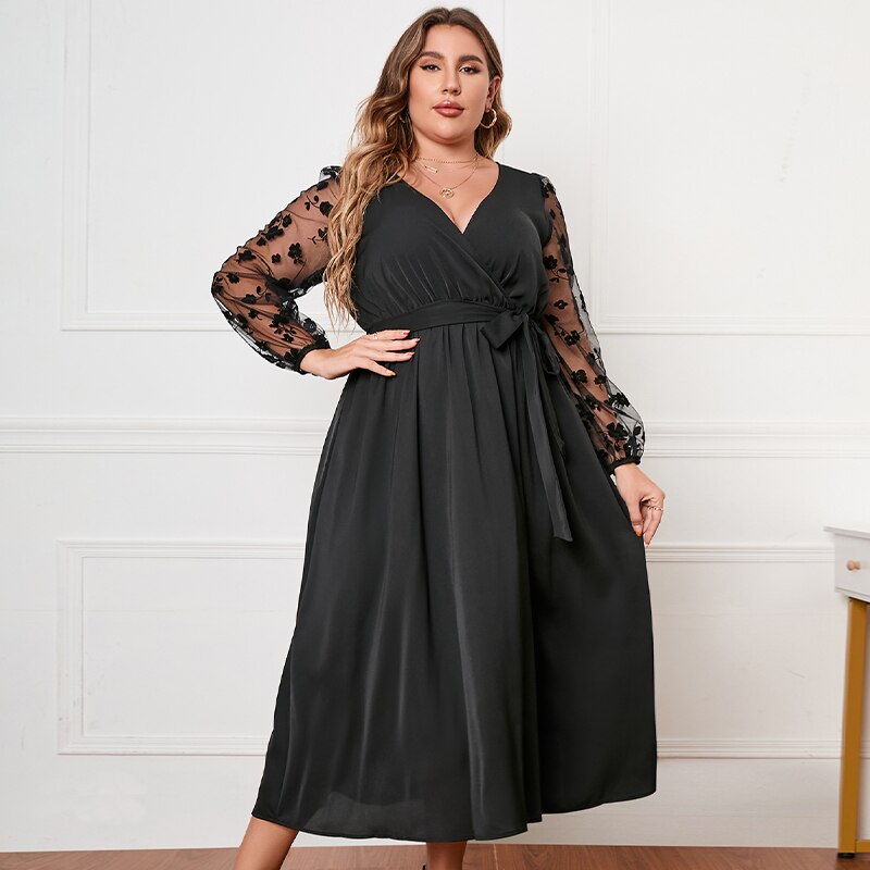 Robe noire élégante grande taille – Confort et style pour toutes les occasions