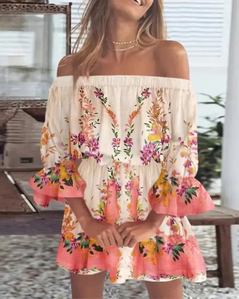Robe Imprimée Sexy Décolletée
