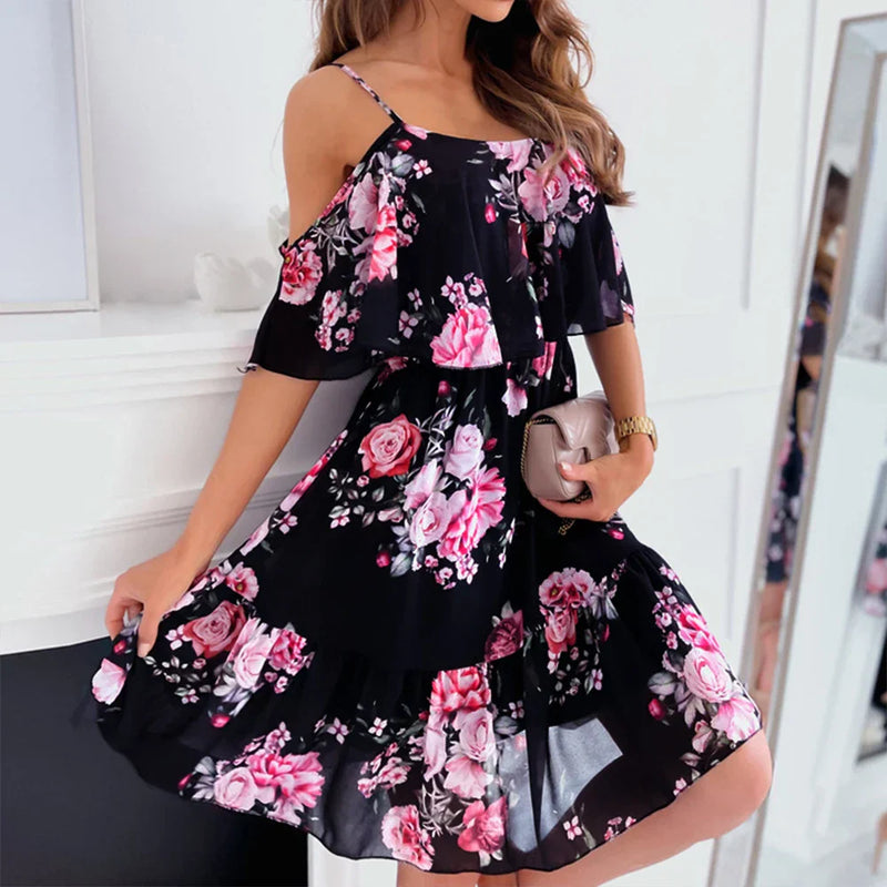 Robe Fleurie Chiffon Femme