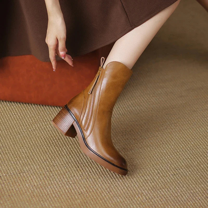 Bottines noires élégantes à talons - parfaites pour l'automne et l'hiver
