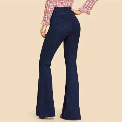 Jeans Évasés Raffinés pour Femmes