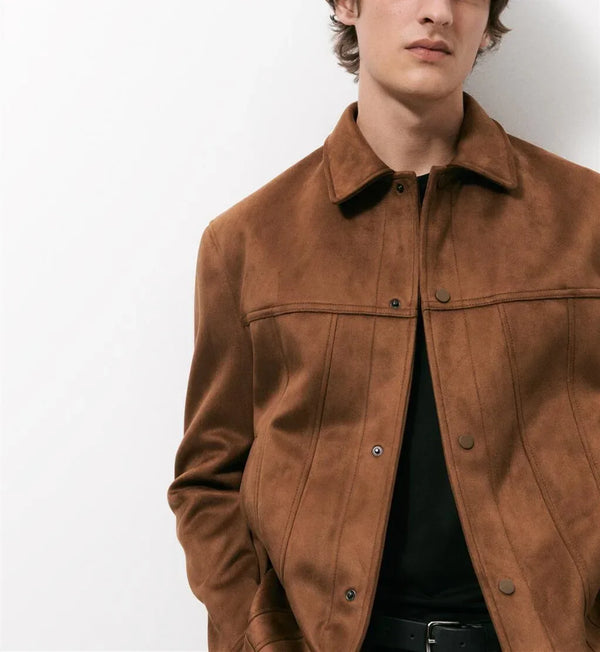 Veste en daim élégante et confortable pour un style intemporel