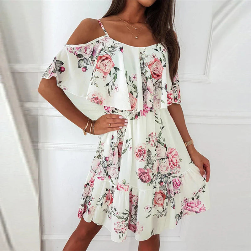 Robe Fleurie Chiffon Femme