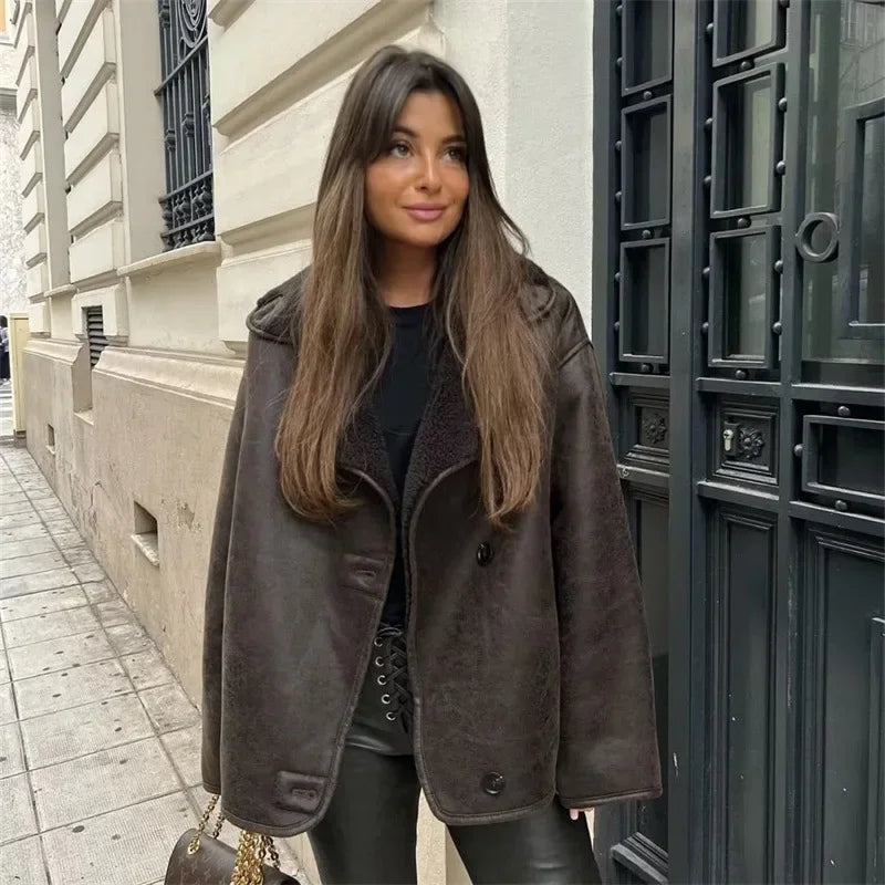 Veste en cuir élégante et intemporelle pour un style chic