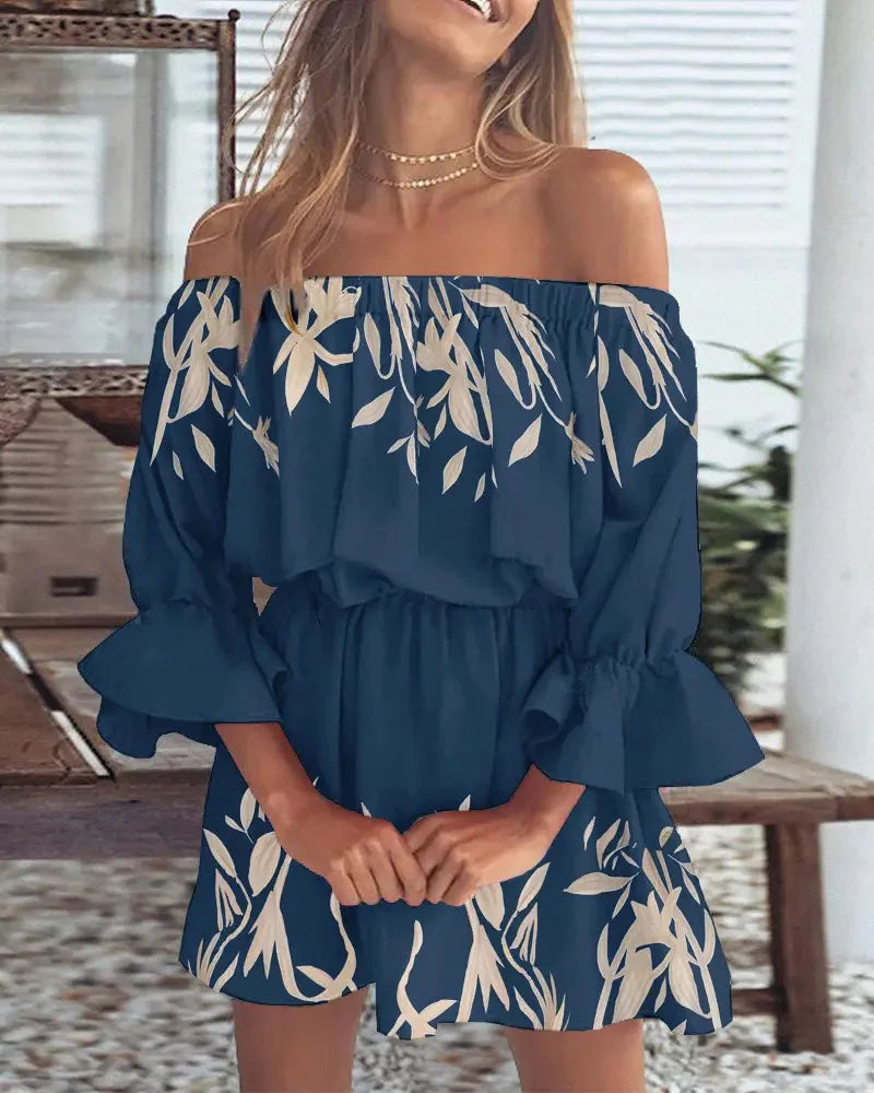Robe Imprimée Sexy Décolletée