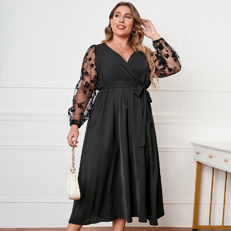 Robe noire élégante grande taille – Confort et style pour toutes les occasions