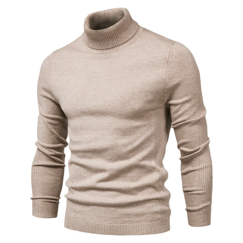 Pull en coton à col roulé pour hommes