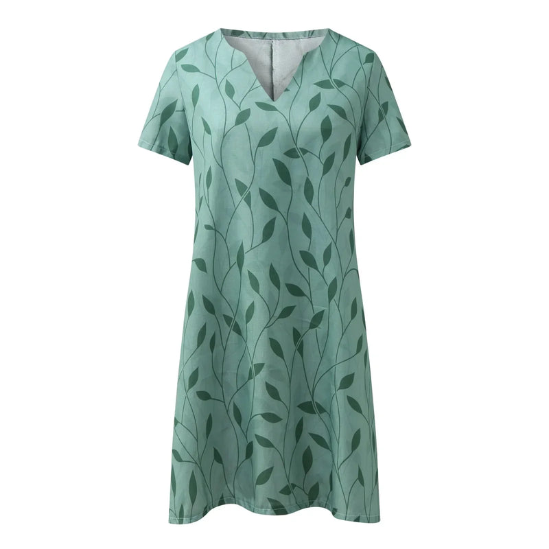 Robe d'été élégante à col en V