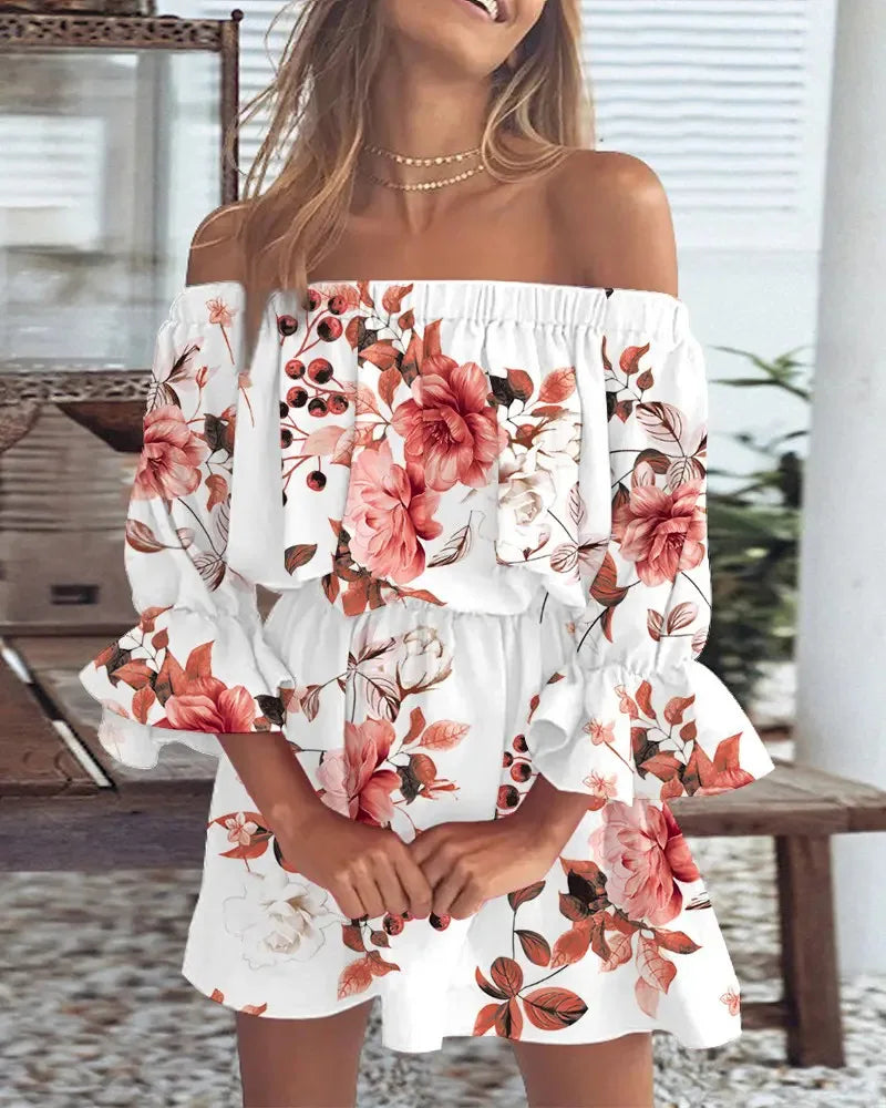 Robe Imprimée Sexy Décolletée