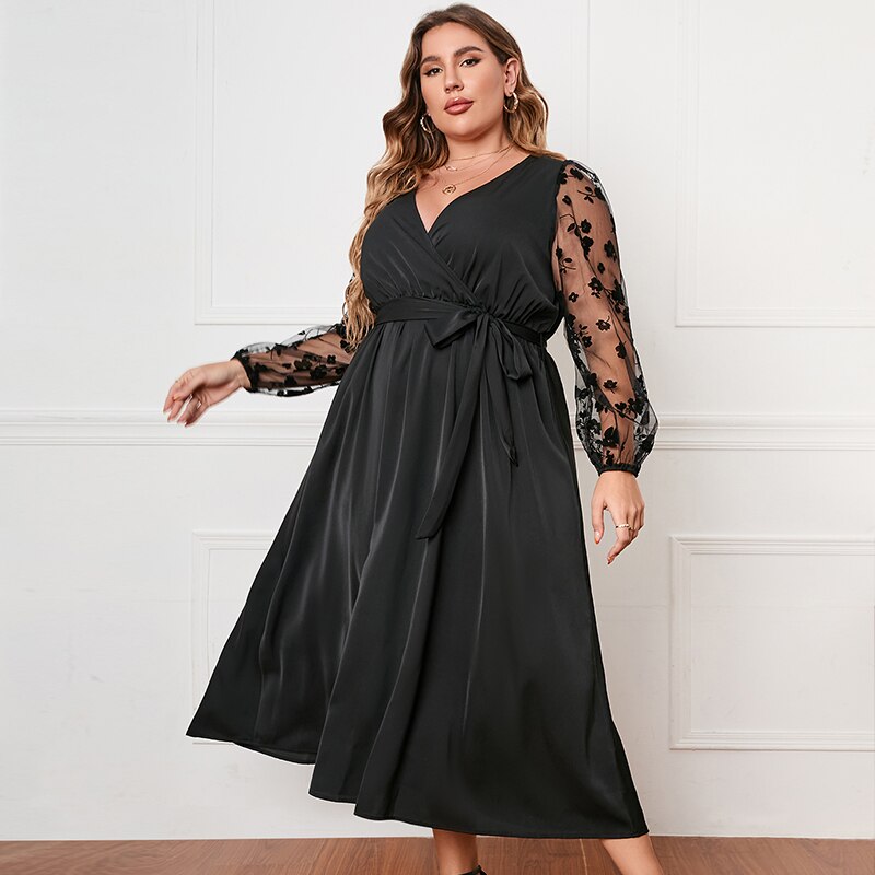 Robe noire élégante grande taille – Confort et style pour toutes les occasions