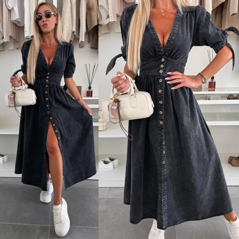 Robe en Denim Femme Éclatante