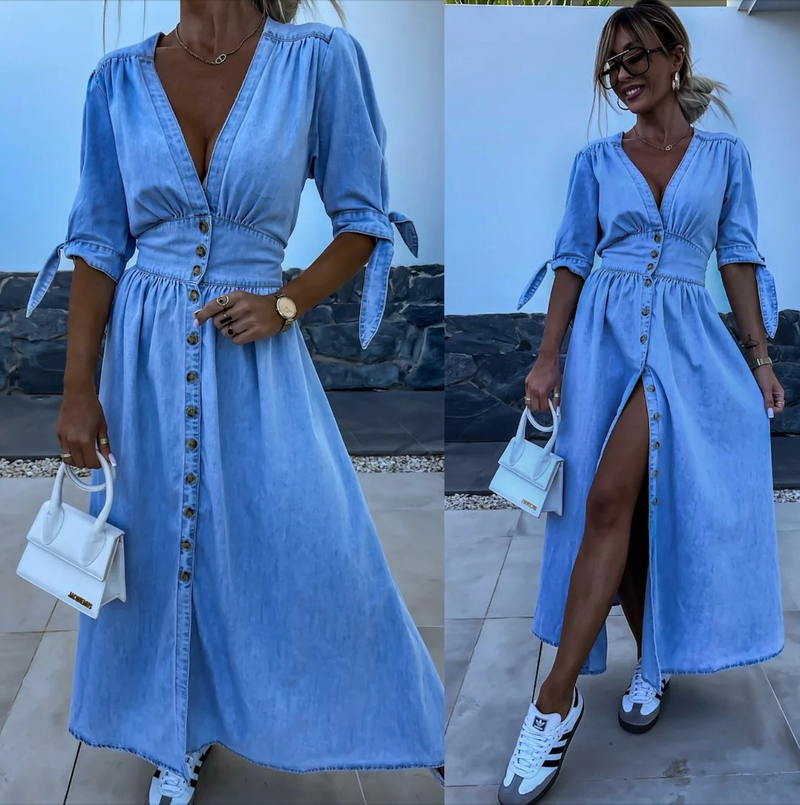 Robe en Denim Femme Éclatante