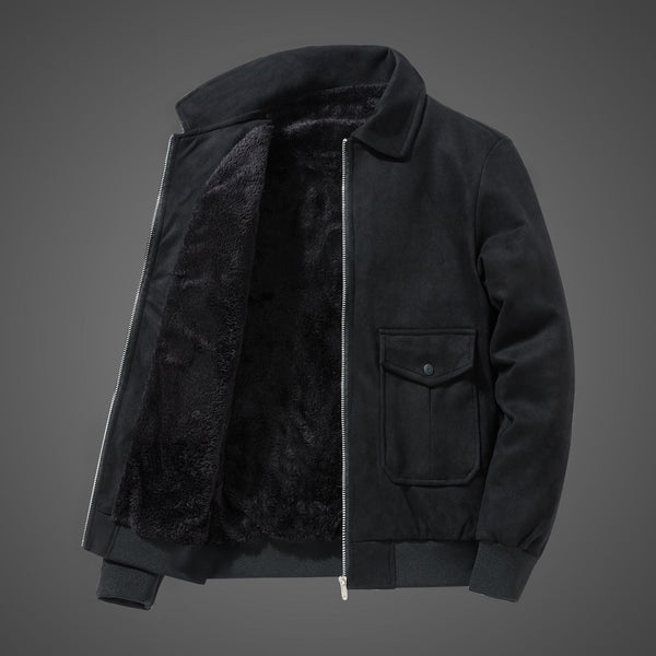 Veste pour homme avec doublure en fausse fourrure pour un confort chaleureux en hiver